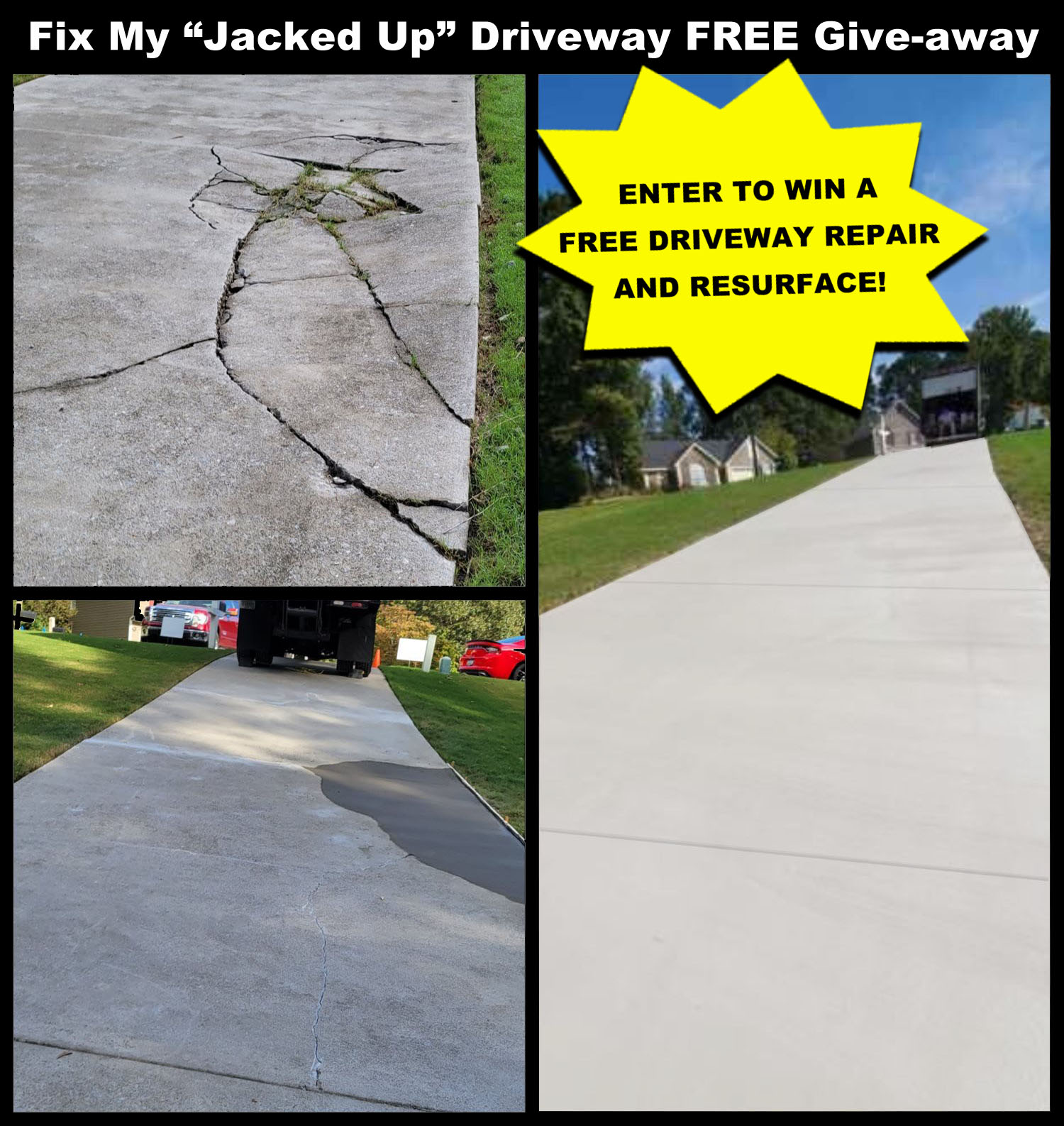 Fix My Jacked Up Driveway Give-away - Pebble Stone, LLC